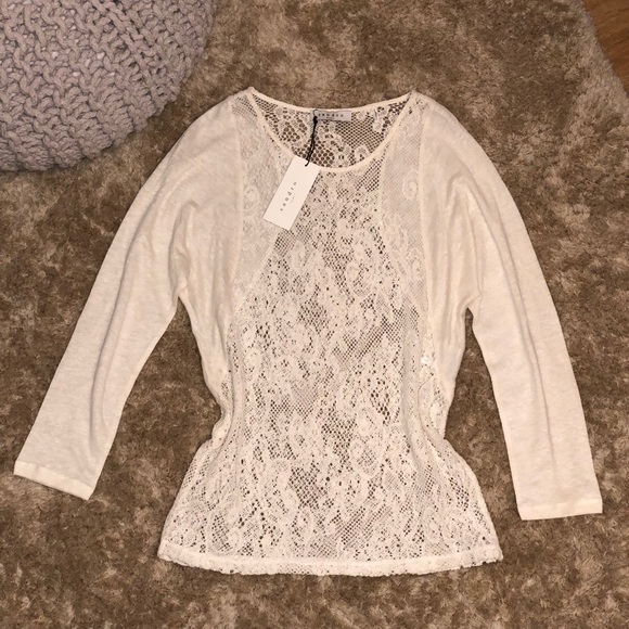 Sandro white crochet linen top - Picture 5 of 7